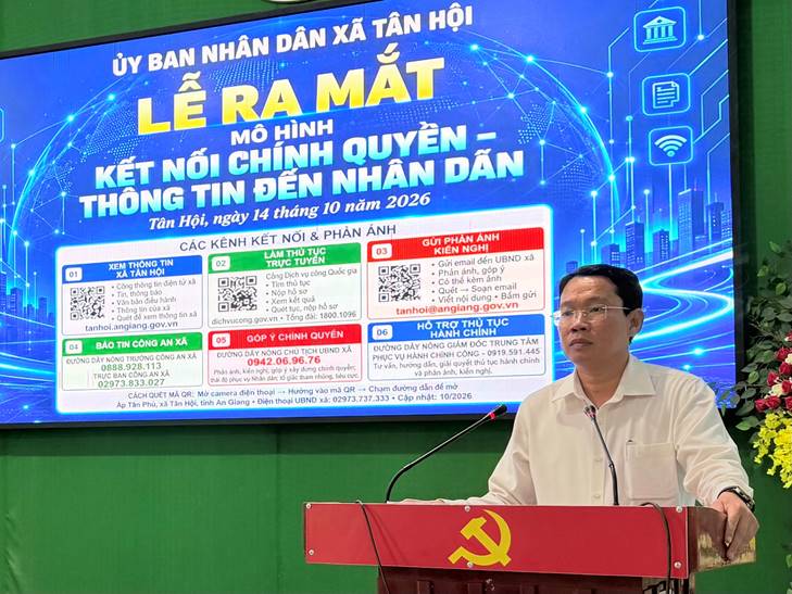 Hình ảnh tại lễ ra mắt mô hình Kết nối chính quyền - Thông tin đến Nhân dân ngày 14 tháng 10 năm 2026 tại xã Tân Hội